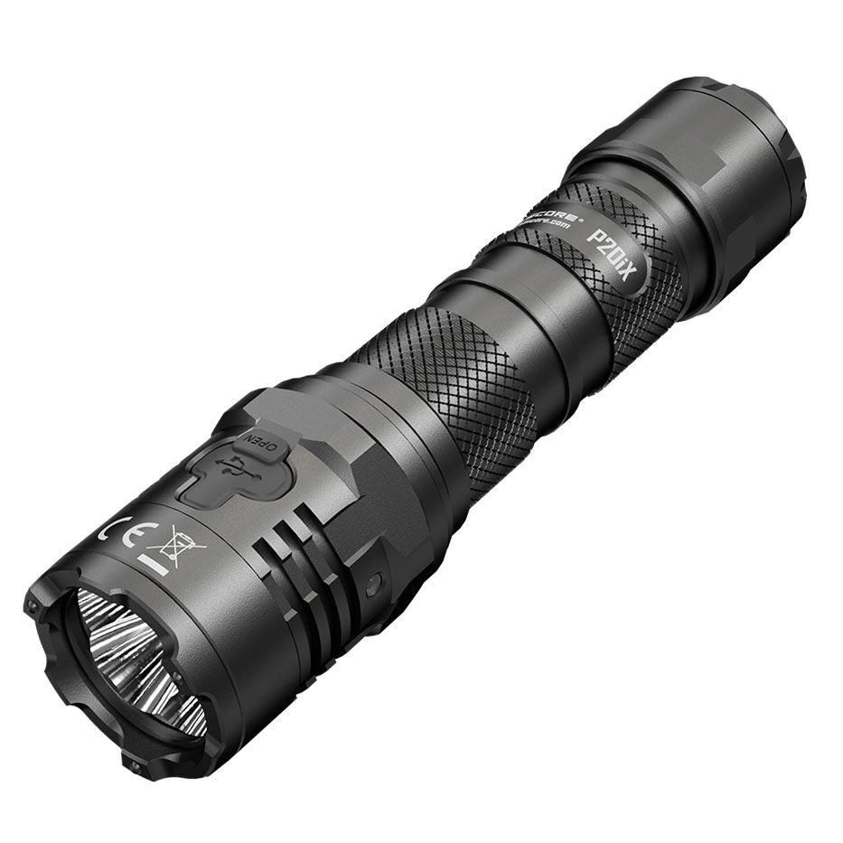 RECHOO Torcia LED Ricaricabile USB S3000L, 1500 Lumen, Tattica Con Zoom E 5 Modalità, Impermeabile IP65