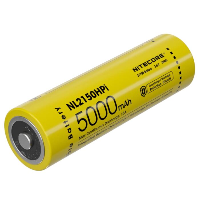 Nitecore - NL2150HPi - Batteria ricaricabile protetta Li-Ion 21700 3.6V 5000mAh 15A per P10i, P10iX, P20i, P20iX, P23i, P30i e P35i Nitecore - NL2150HPi - Batteria ricaricabile protetta Li-Ion 21700 3.6V 5000mAh 15A per P10i, P10iX, P20i, P20iX, P23i, P30i e P35i