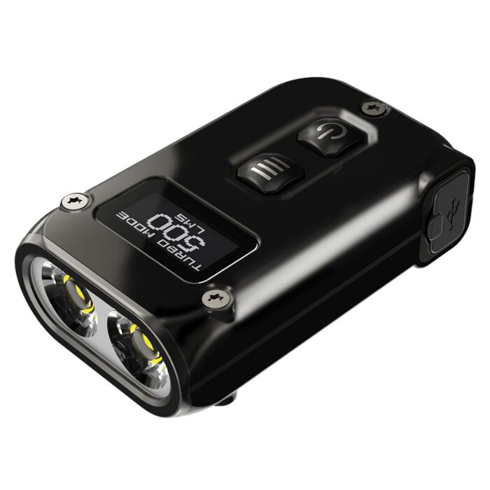 Nitecore - TINI2 SS Stainless Steel - Portachiavi Ricaricabile USB - 500 lumens e 89 metri - Torcia Led 