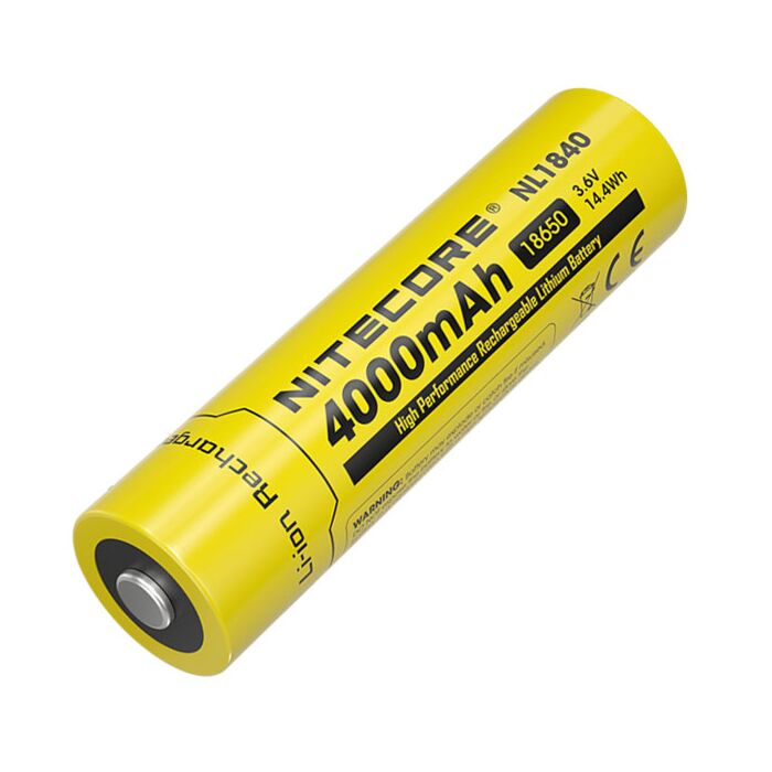 Nitecore - NL1840 - Batteria Ricaricabile Protetta Li-Ion 18650 3.6V - 4000mAh - 14.4Wh Nitecore - NL1840 - Batteria Ricaricabile Protetta Li-Ion 18650 3.6V - 4000mAh - 14.4Wh