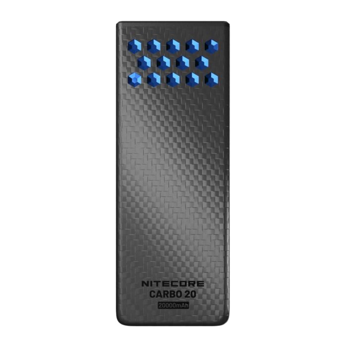 Nitecore - CARBO 20 - Ice Blue - Power Bank 20000mAh 65W in fibra di carbonio - powerbank Nitecore - CARBO 20 - Ice Blue - Power Bank 20000mAh 65W in fibra di carbonio - powerbank