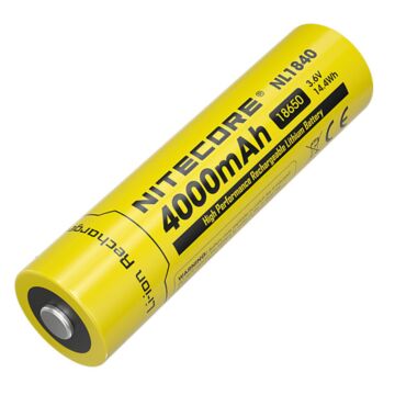Nitecore - NL1840 - Batteria Ricaricabile Protetta Li-Ion 18650 3.6V - 4000mAh - 14.4Wh 