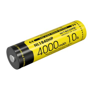 Nitecore - NL1836HP - Batteria ricaricabile protetta Li-Ion 18650 3.6V - 3600mAh - 8A per HC60 UHE, HC65 UHE, HC68, HC70 UHE, MH12GTS, MH25GTS 