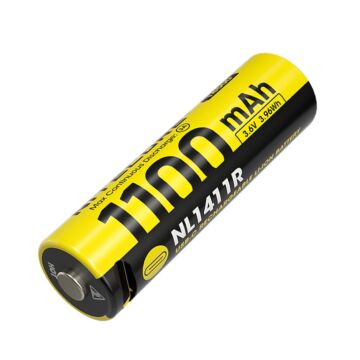 Nitecore - NL11411R - Batteria ricaricabile protetta Li-Ion 14500 3.6V con presa USB-C - 1100mAh - per HA11, HA15 e MT1A PRO 