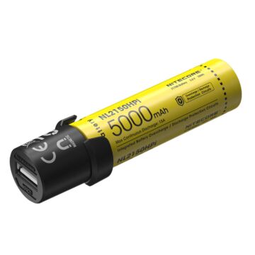 Nitecore - Kit ML21 + MPB21 - Batteria ricaricabile 21700i NL2150HPi + Power Bank Tascabile e Torcia di Emergenza 