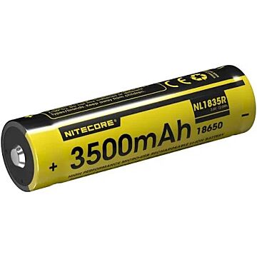 Nitecore - NL1835R Con Plug USB-C - Batteria Ricaricabile Protetta Li-Ion 18650 3.6V 3500mAh 