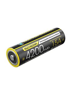 Nitecore - NL2142LTHPi - Batteria Ricaricabile Protetta Li-Ion 21700 3.6V 4200mAh 15A Per Basse Temperature E Climi Rigidi 