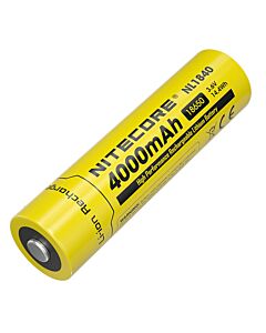 Nitecore - NL1840 - Batteria Ricaricabile Protetta Li-Ion 18650 3.6V - 4000mAh - 14.4Wh 