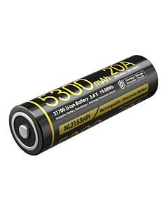Nitecore - NL2153HPi - Batteria ricaricabile protetta Li-Ion 21700 3.6V 5300mAh 20A per P10i, P10iX, P20i, P20iX, P23i, P30i, P35i, SRT6i ed SRT7i 