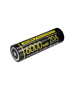 Nitecore - NL2160HPi - Batteria ricaricabile protetta Li-Ion 21700 3.6V 6000mAh 20A per P10i, P10iX, P20i, P20iX, P23i, P30i, P35i, SRT6i ed SRT7i 
