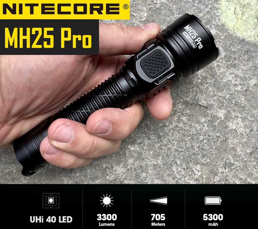 Recensione Nitecore MH25 Pro - 3300 lumens e 705 metri di profondità d'illuminazione