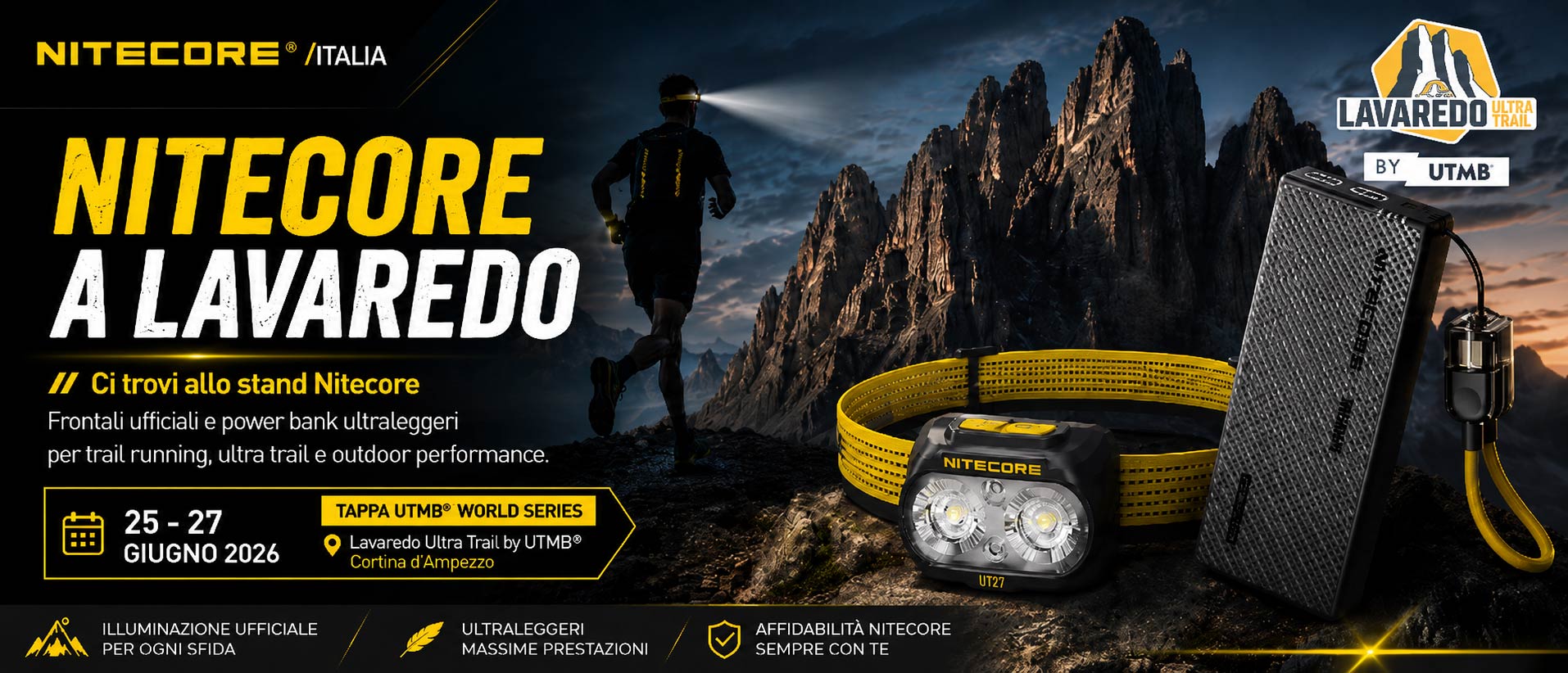 Nitecore Italia alla Lavaredo Ultra Trail by UTMB 2026