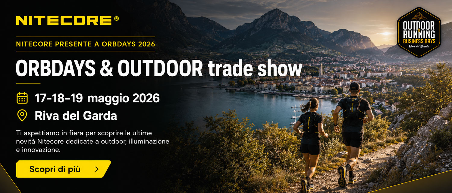 Nitecore Italia agli ORBDAYS & OUTDOOR Trade Show 2026