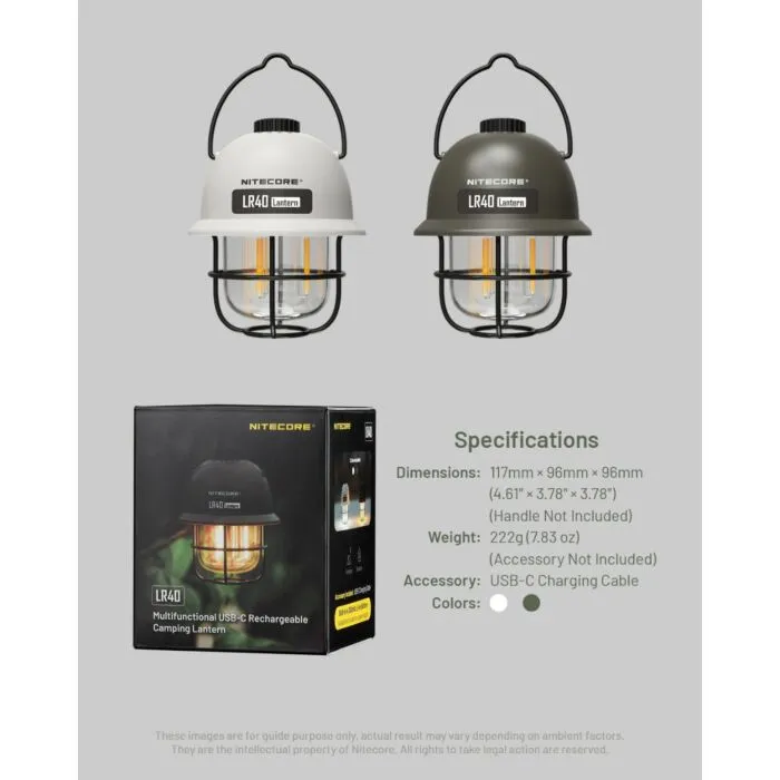 Luce da campeggio, lanterna da campeggio a LED ricaricabile con 5 Luce da campeggio, lanterna da campeggio a LED ricaricabile con 5