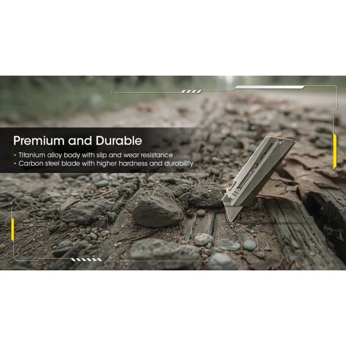 Coltello Tattico In Titanio NITECORE NTK07 – Lama Ultraleggera Con LED – Batteria Inclusa – Per Outdoor E Sopravvivenza