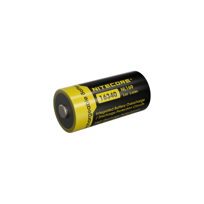 Nitecore - NL169 - Batteria ricaricabile al Litio 16340 / RCR123A 3.7V 950mAh Li-Ion