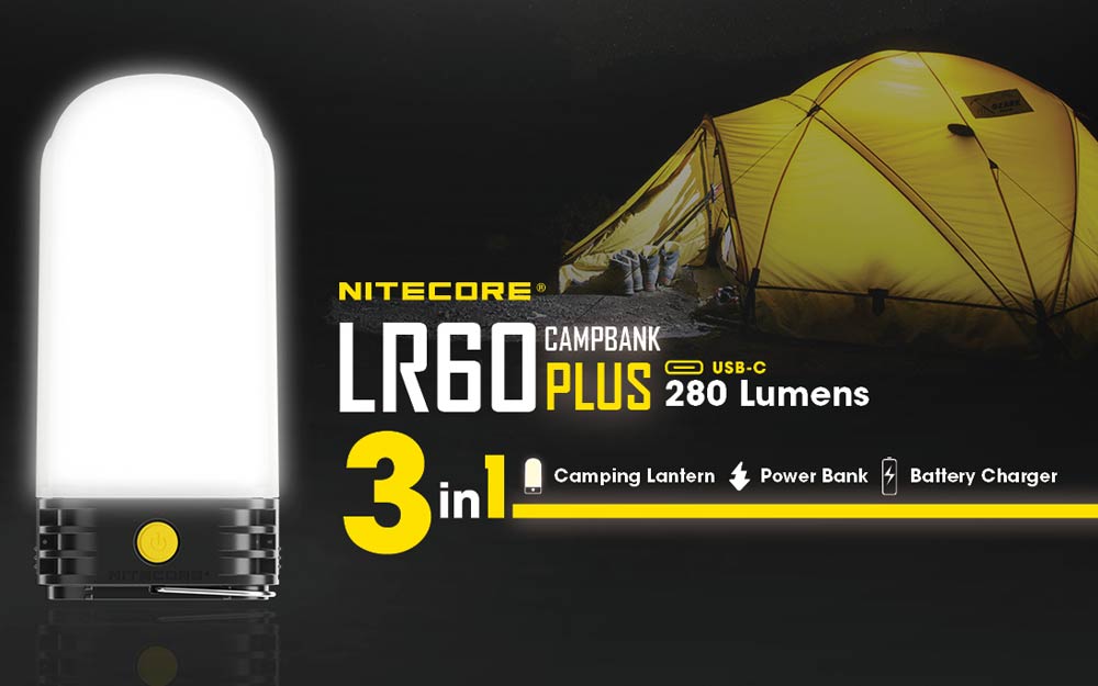 Nitecore - LR60 - Lanterna / Caricabatterie / Powerbank - 280 lumens e 28 metri - Torce a Led